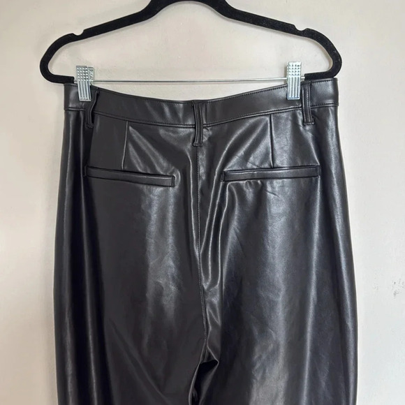 Abercrombie & Fitch The Skinny Ultra High Rise Black  Faux Leather Pants Size 14 - Picture 7 of 8